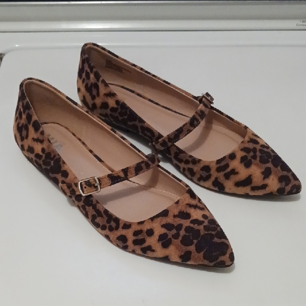 Gorgeous! MIA Fionna Leopard Print Maryjane Flat Shoe 9.5 ⚜️🐆⚜️ - Picture 3 of 8